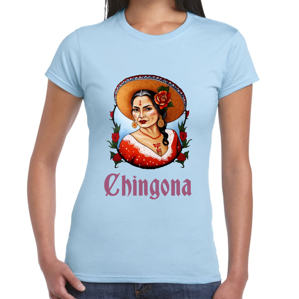Playera Fiestas Patrias Mexicana Chingona Algodón Premium #0001919