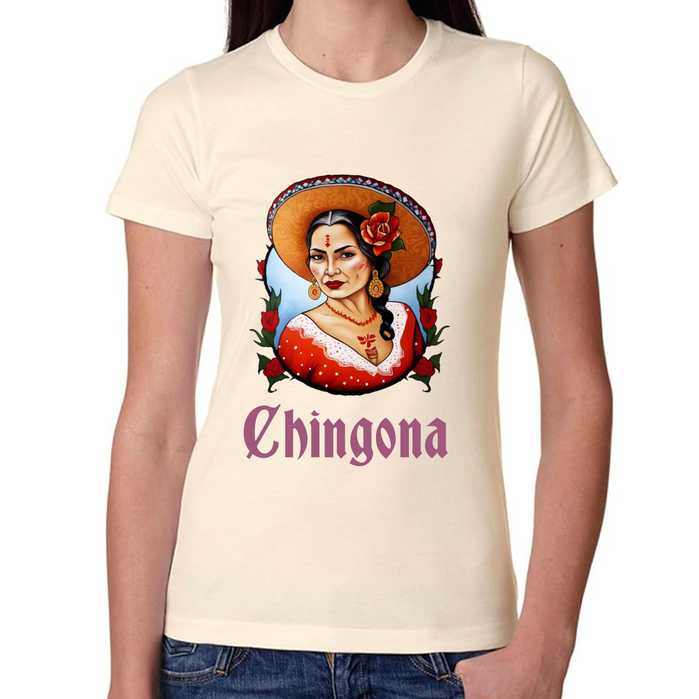 Playera Fiestas Patrias Mexicana Chingona Algodón Premium #0001919