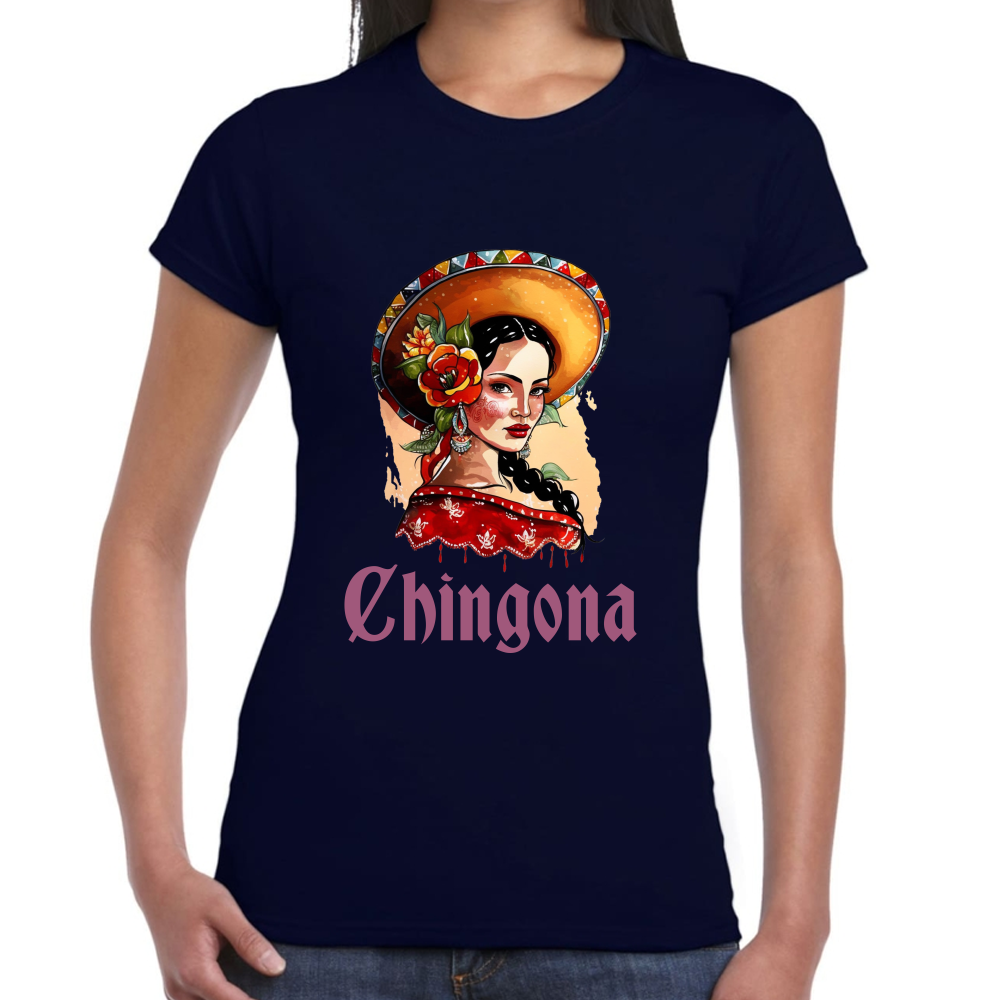 Playera Fiestas Patrias México Mujer Chingona #0001921
