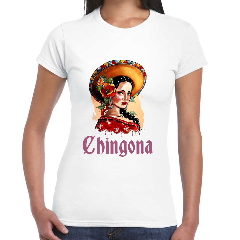 Playera Fiestas Patrias México Mujer Chingona #0001921