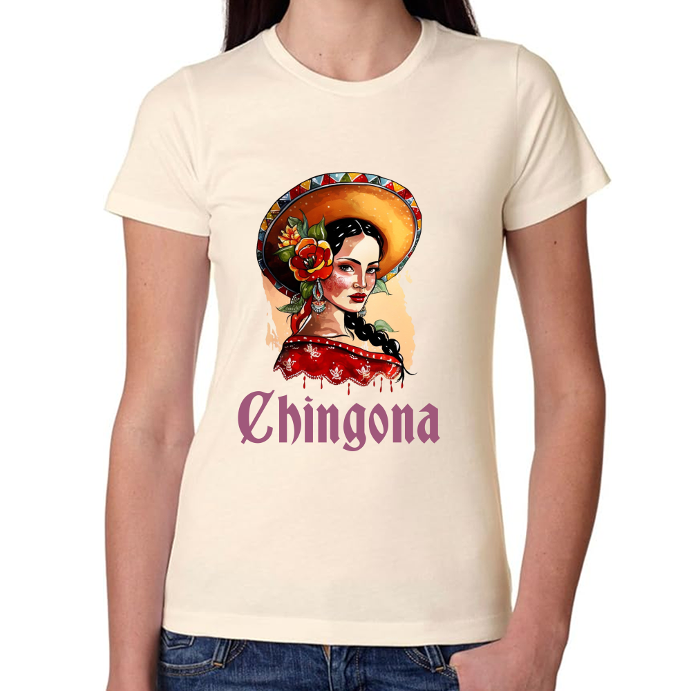 Playera Fiestas Patrias México Mujer Chingona #0001921