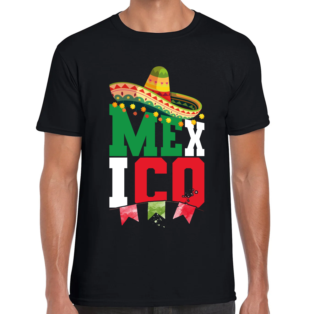 Playera Fiestas Patrias México Sombrero Charro #0001923