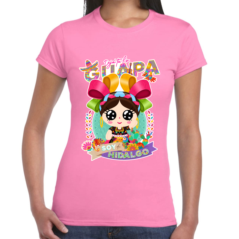 Playera Fiestas Patrias México Estado de Hidalgo Algodón Premium #0001943