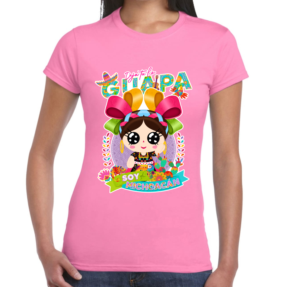 Playera Fiestas Patrias México Estado de Michoacán Algodón Premium #0001945