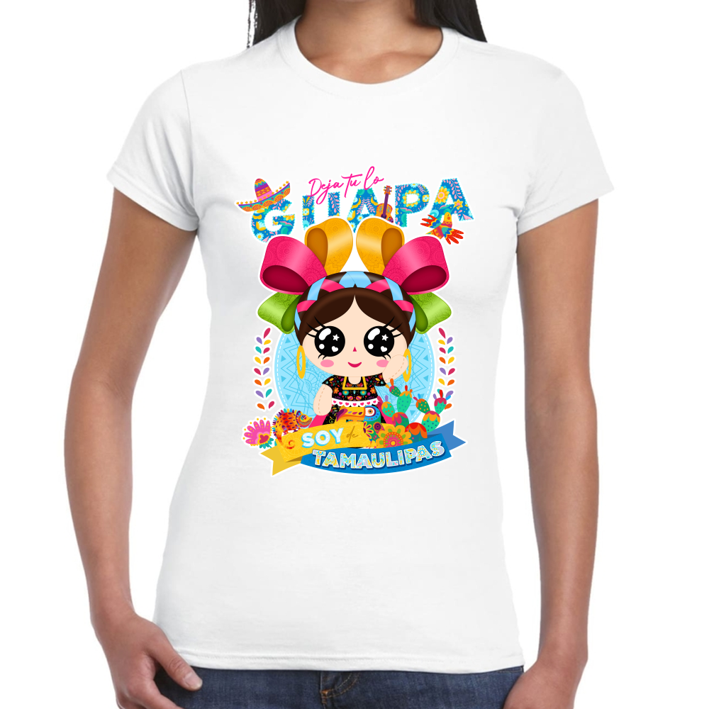 Playera Fiestas Patrias Tamaulipas Algodón Premium #0001957