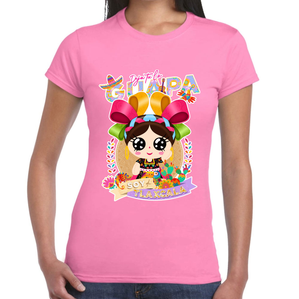 Playera Fiestas Patrias Tlaxcala Algodón Premium #0001958