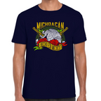 Playera Fiestas Patrias Hecho en México Edo Michoacán Algodón Premium #0001963