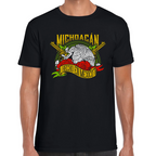 Playera Fiestas Patrias Hecho en México Edo Michoacán Algodón Premium #0001963