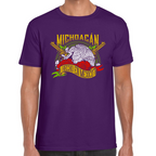 Playera Fiestas Patrias Hecho en México Edo Michoacán Algodón Premium #0001963