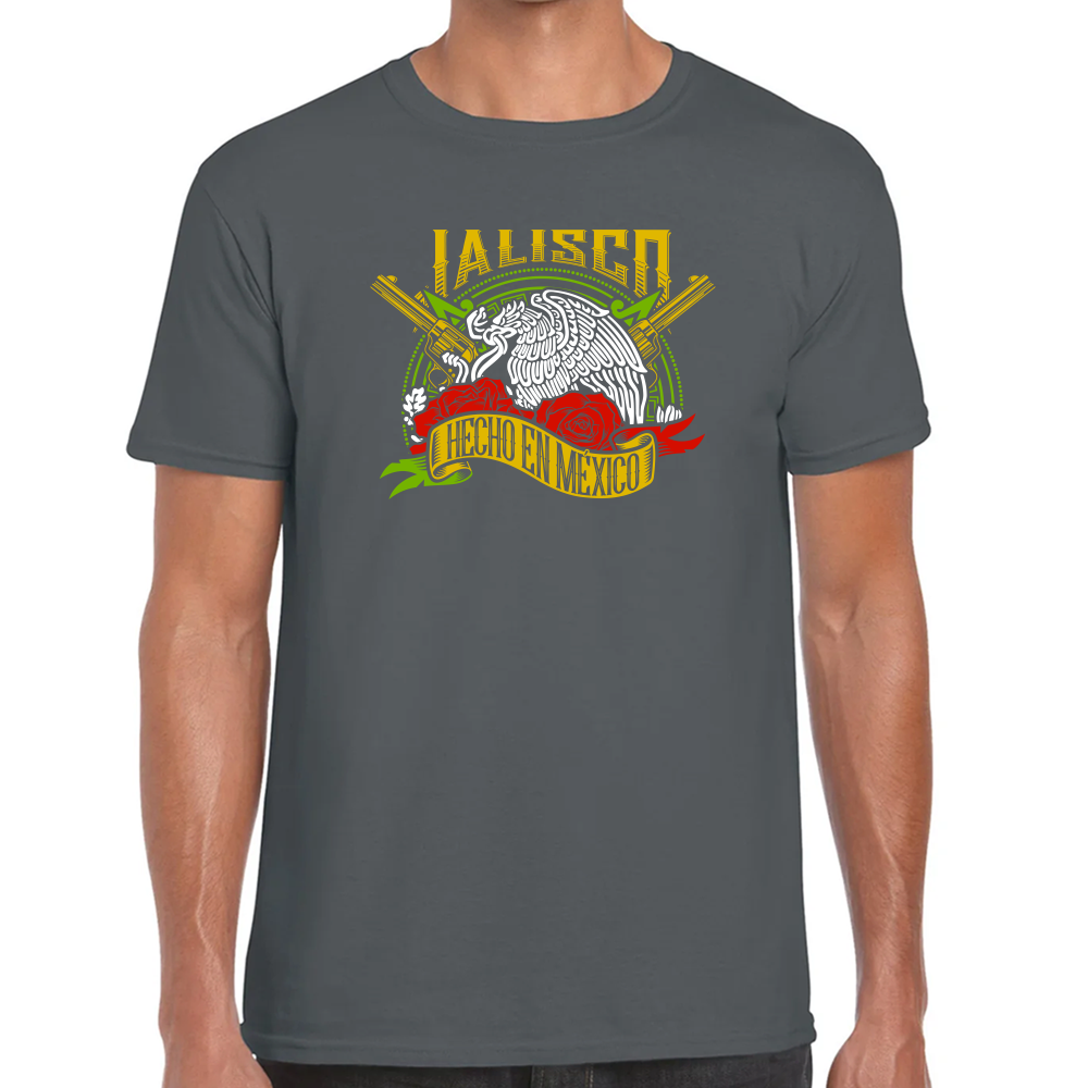 Playera Fiestas Patrias Hecho en México Edo Jalisco Algodón Premium #0001964