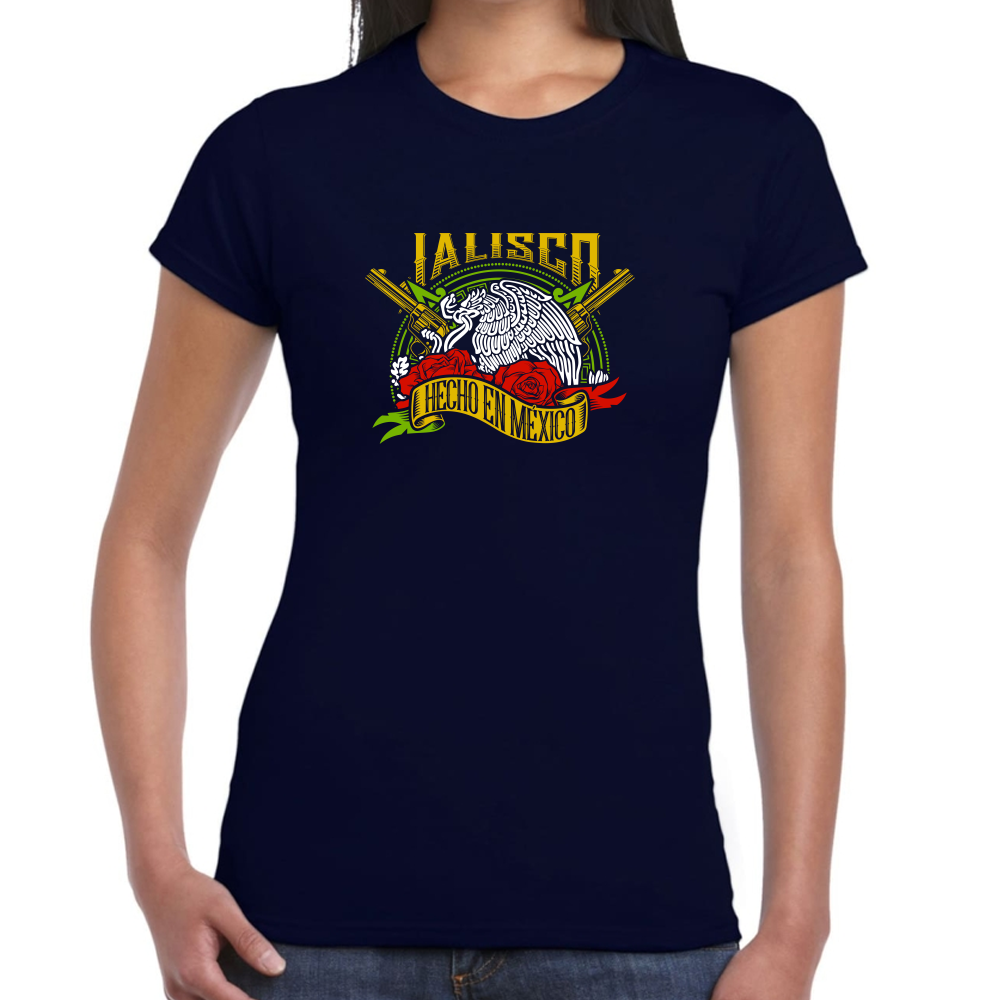 Playera Fiestas Patrias Hecho en México Edo Jalisco Algodón Premium #0001964