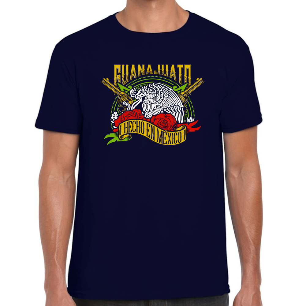 Playera Fiestas Patrias Hecho en México Edo Guanajuato Algodón Premium #0001967