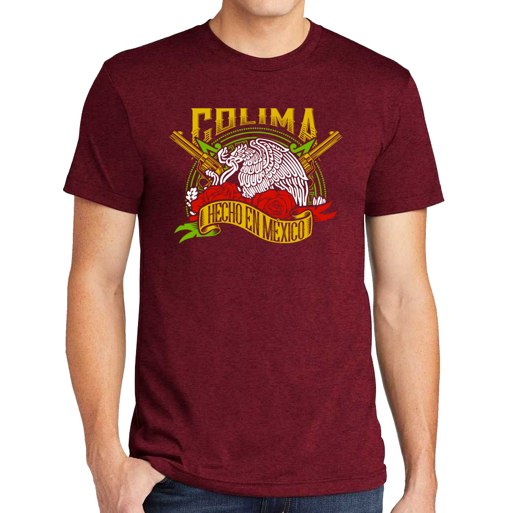 Playera Fiestas Patrias Hecho en México Edo Colima Algodón Premium #0001970