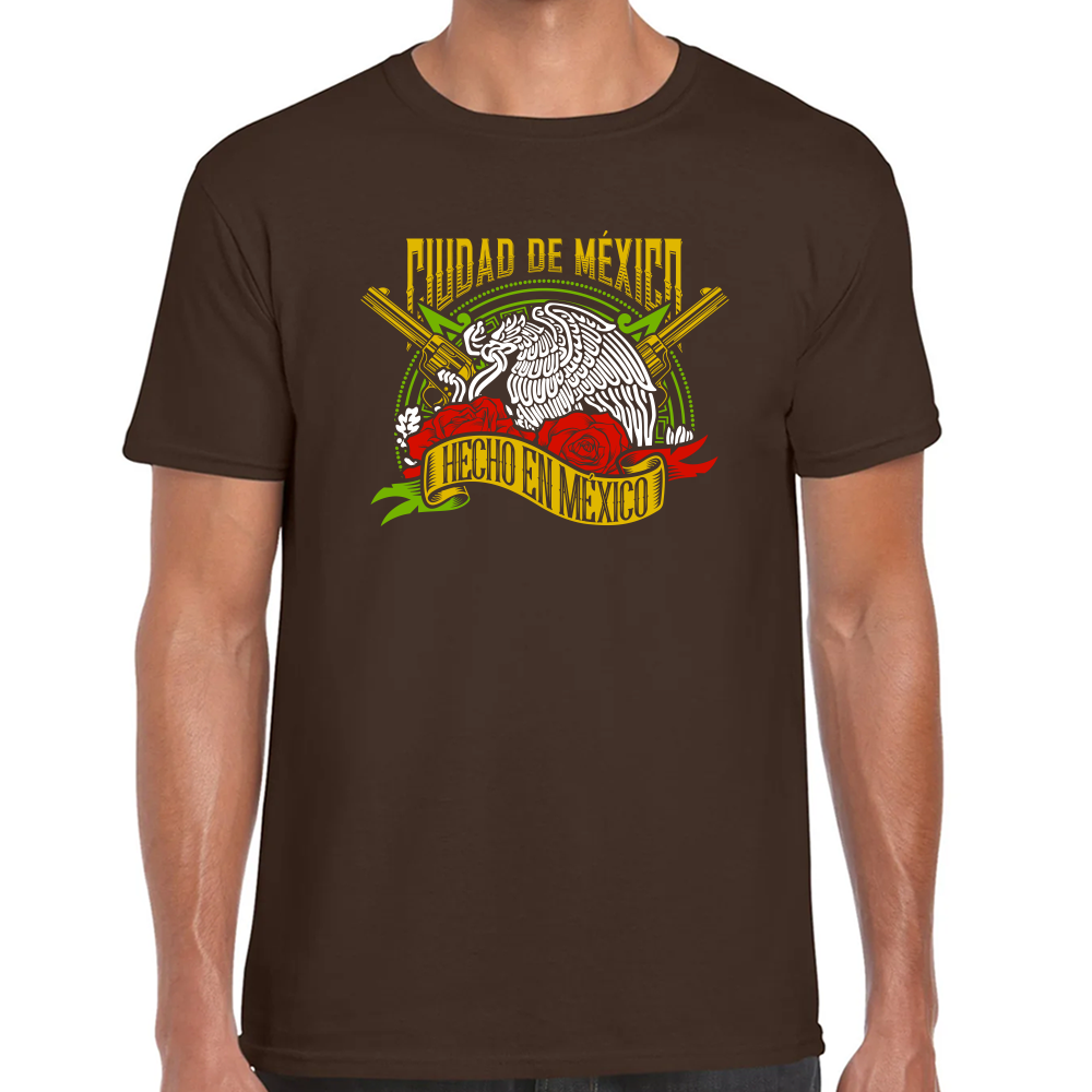 Playera Fiestas Patrias Hecho en Ciudad de México Algodón Premium #0001972
