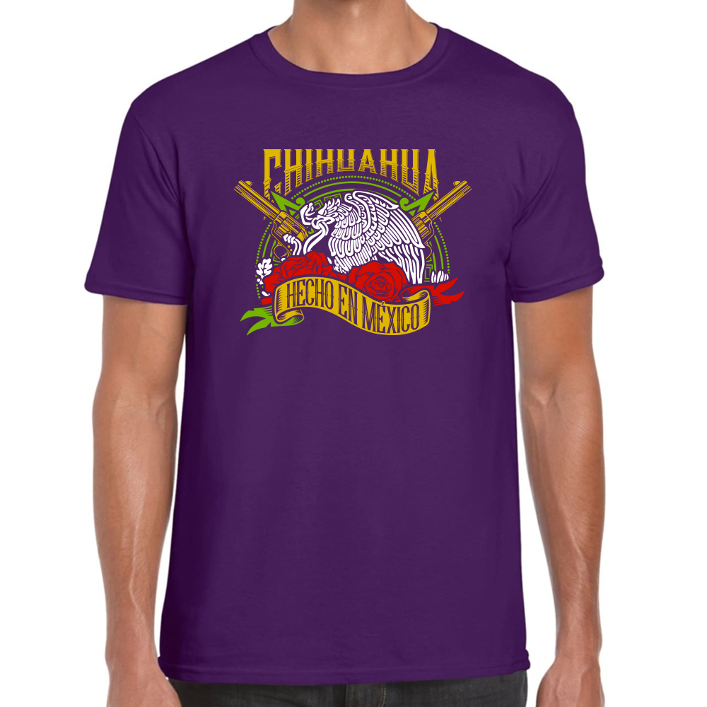 Playera Fiestas Patrias Hecho en México Edo Chihuahua Algodón Premium #0001973