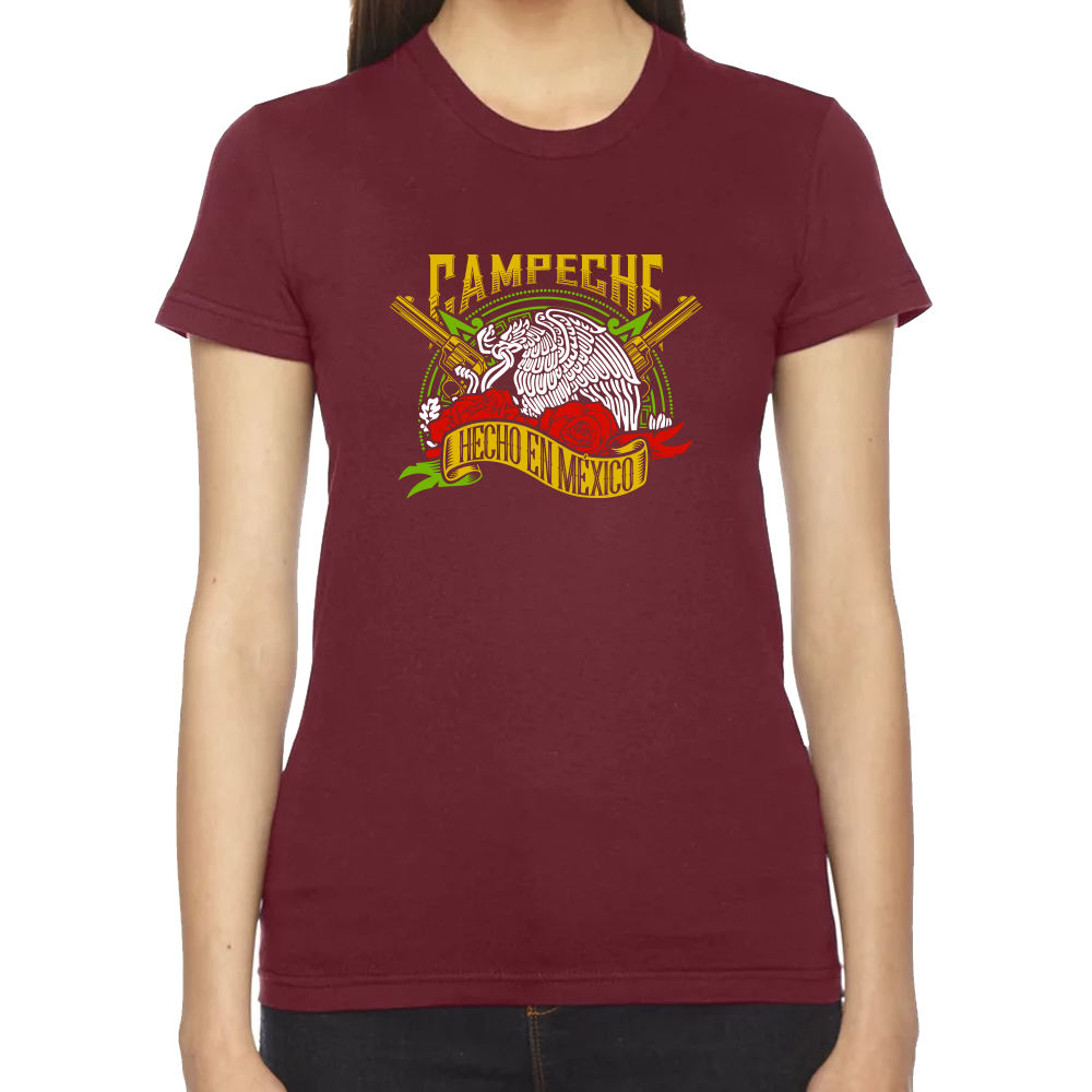 Playera Fiestas Patrias Hecho en México Edo Campeche Algodón Premium #0001975