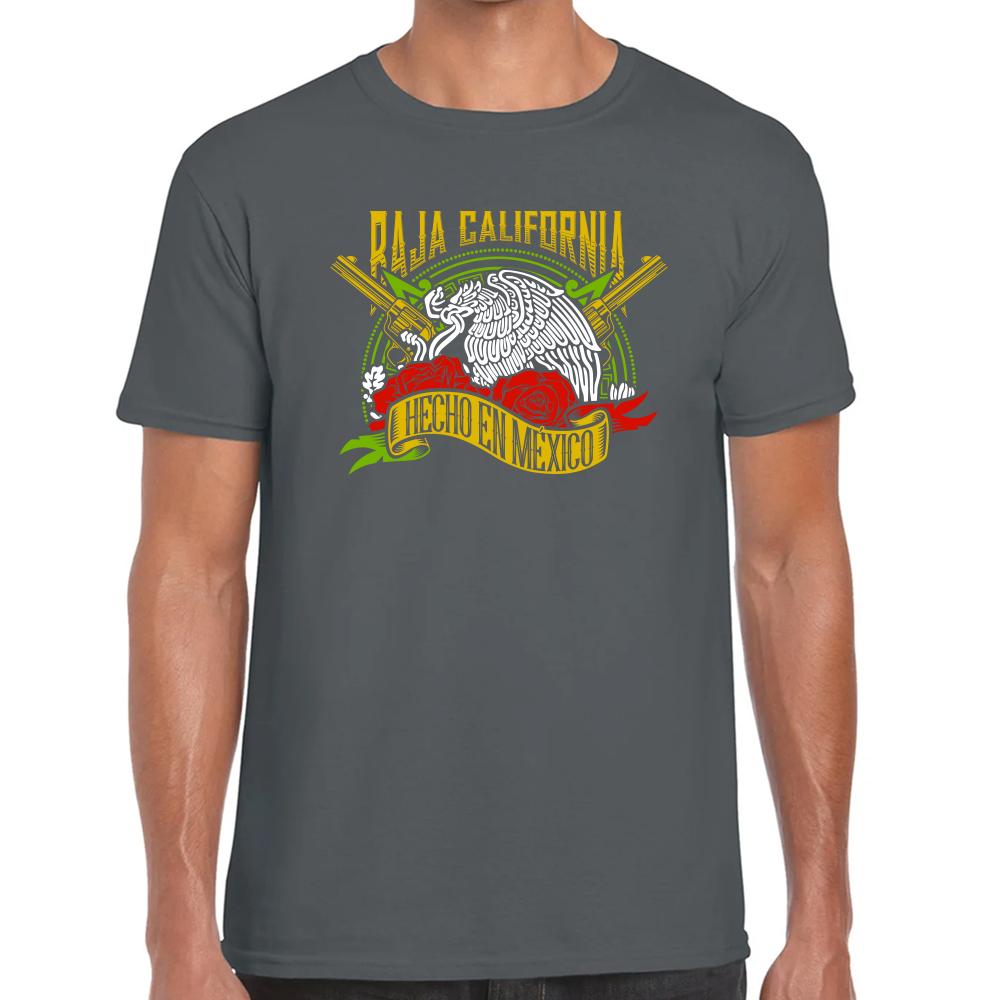 Playera Fiestas Patrias Hecho en México Edo Baja California Algodón Premium #0001977