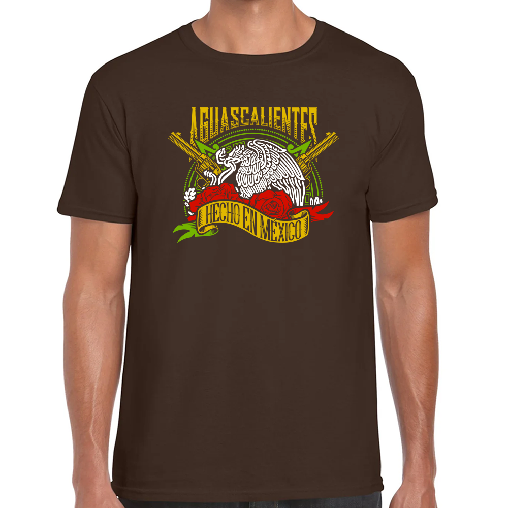 Playera Fiestas Patrias Hecho en México Edo Aguascaliente Algodón Premium #0001978
