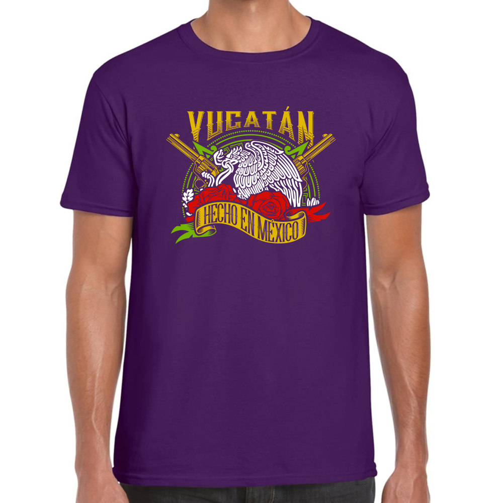 Playera Fiestas Patrias Hecho en México Edo Yucatán Algodón Premium #0001980