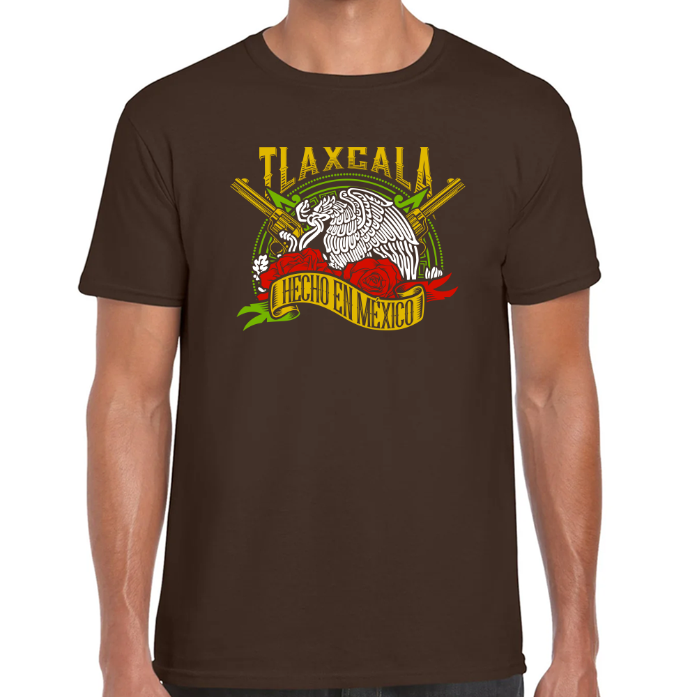 Playera Fiestas Patrias Hecho en México Edo Tlaxcala Algodón Premium #0001982