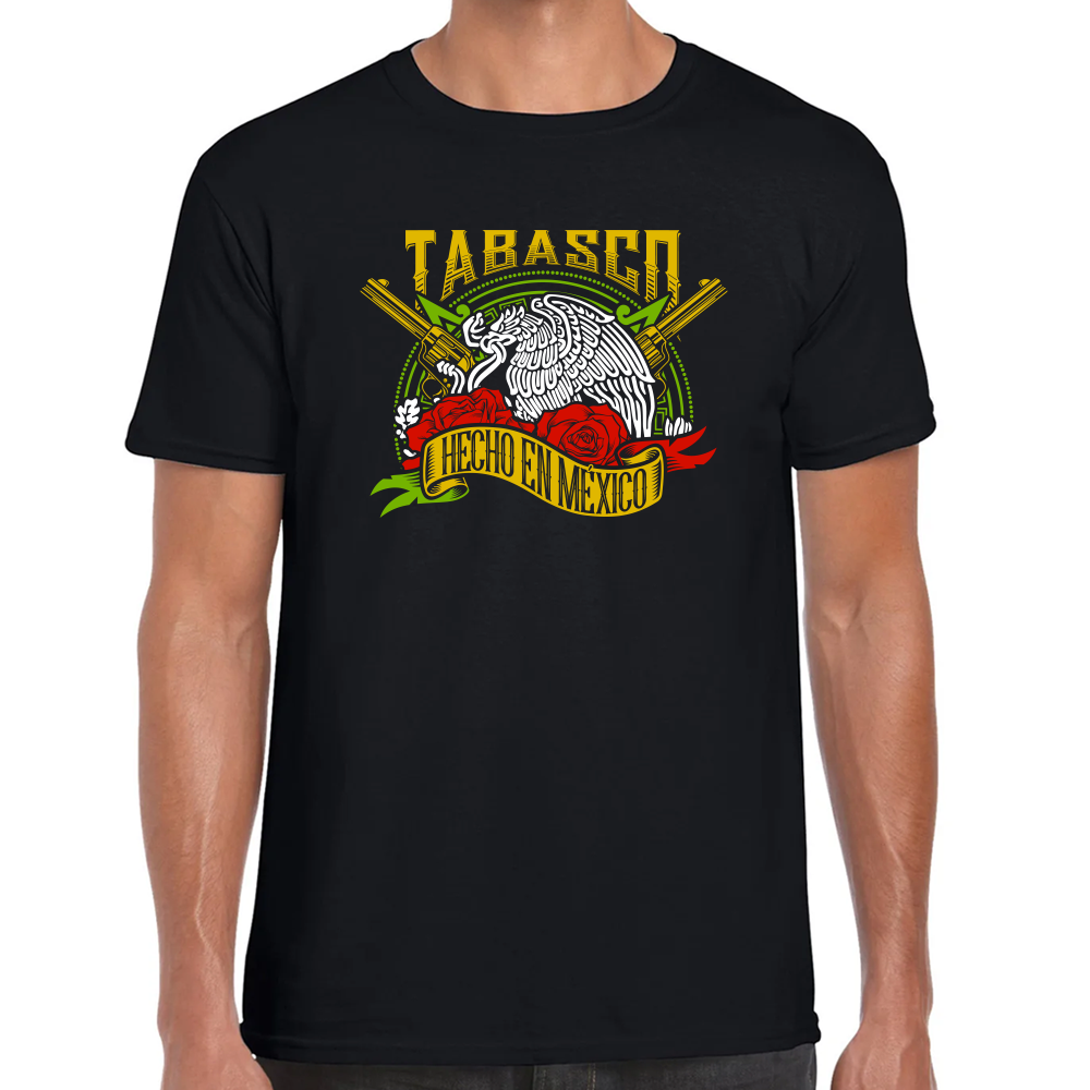 Playera Fiestas Patrias Hecho en México Edo Tabasco Algodón Premium #0001984 Imagen principal del producto