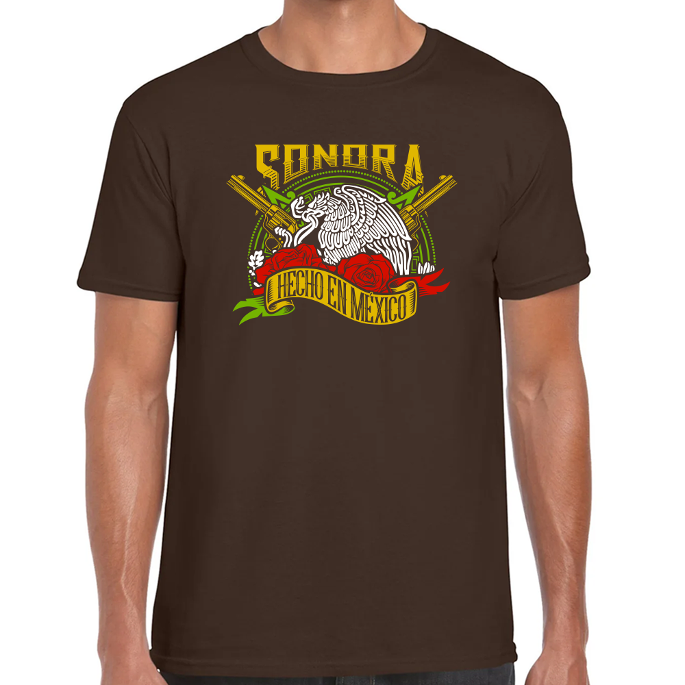 Playera Fiestas Patrias Hecho en México Edo Sonora Algodón Premium #0001985
