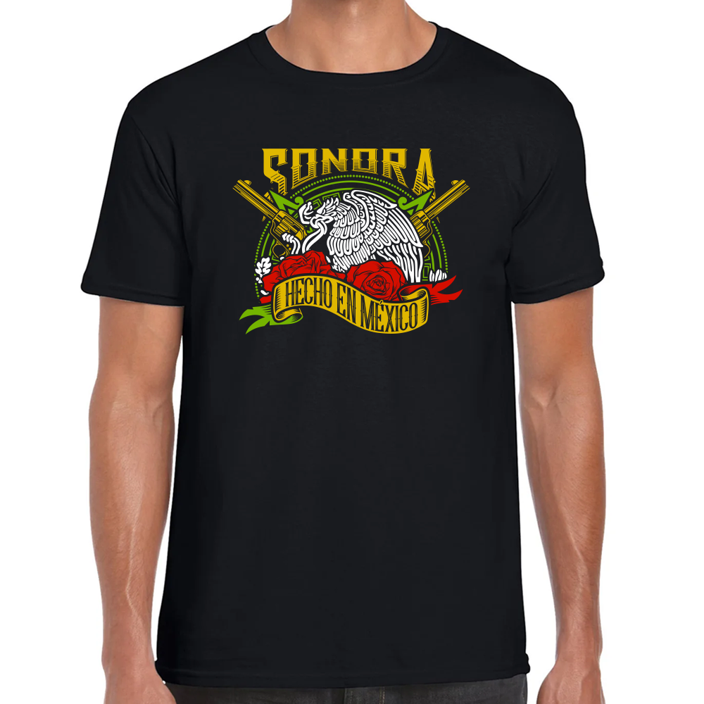 Playera Fiestas Patrias Hecho en México Edo Sonora Algodón Premium #0001985