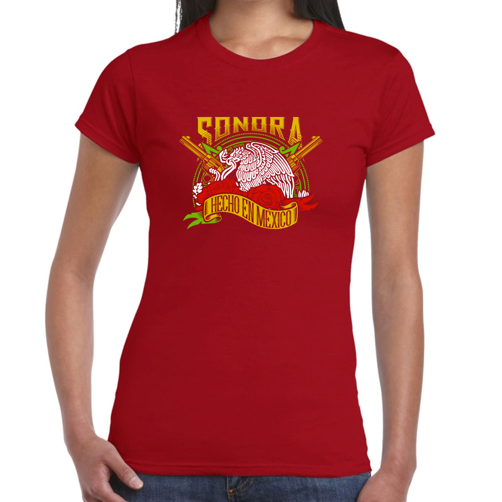 Playera Fiestas Patrias Hecho en México Edo Sonora Algodón Premium #0001985