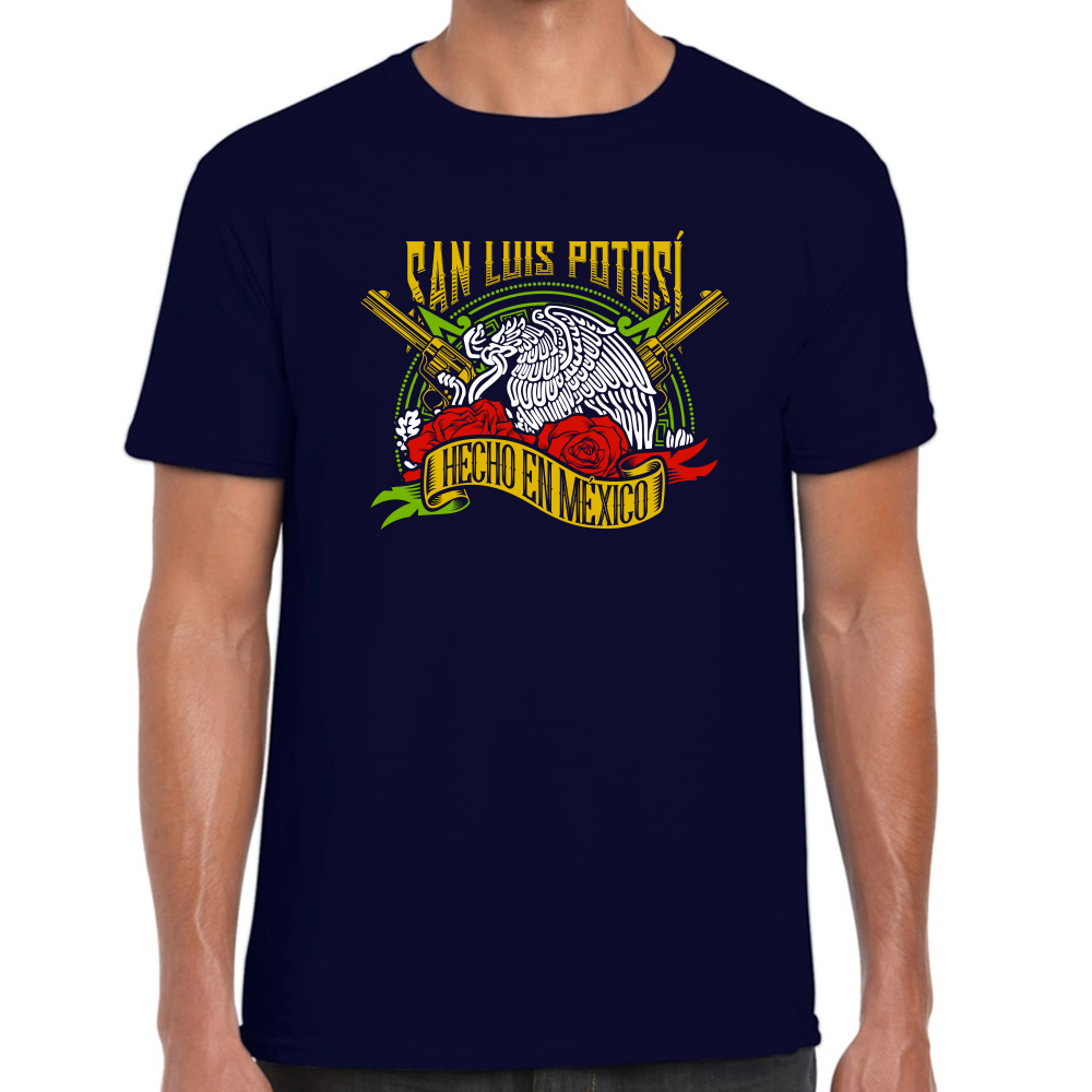 Playera Fiestas Patrias Hecho en México Edo SLP Algodón Premium #0001987