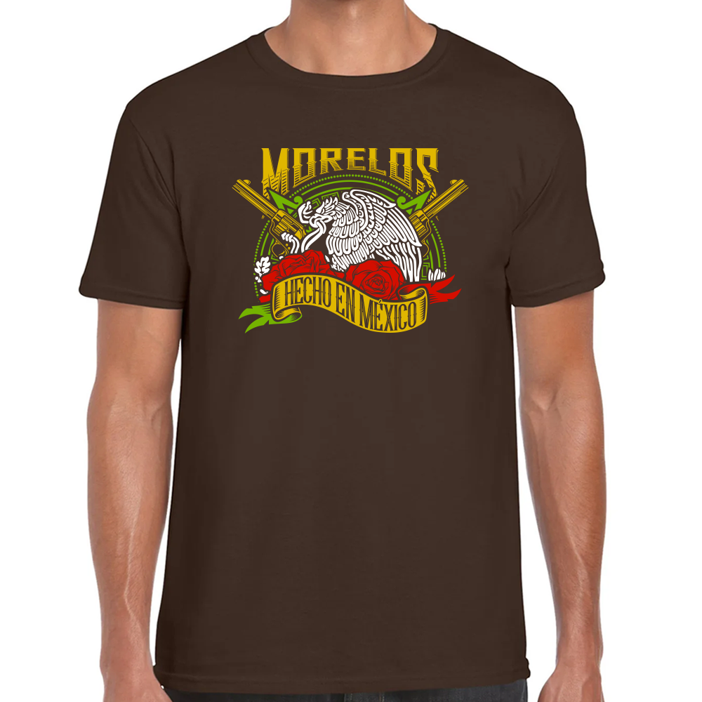 Playera Fiestas Patrias Hecho en Mexico Edo. Morelos Algodón Premium #0001994