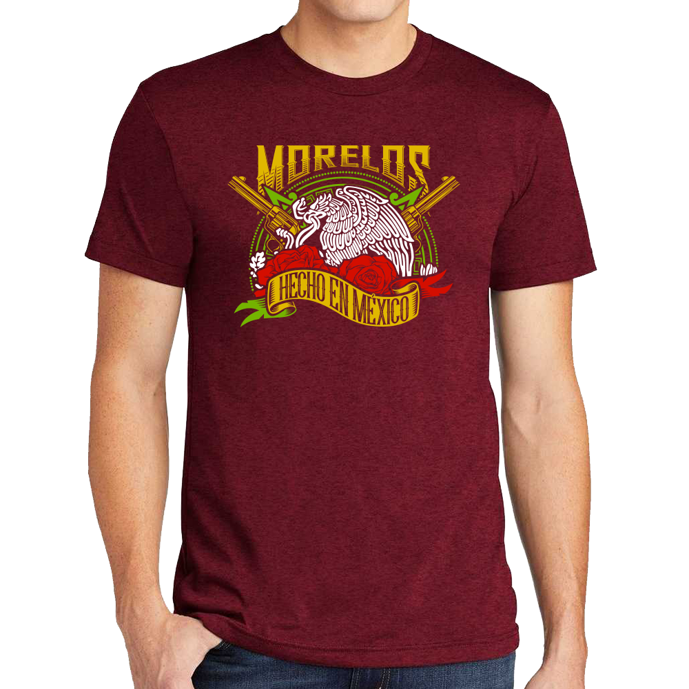 Playera Fiestas Patrias Hecho en Mexico Edo. Morelos Algodón Premium #0001994