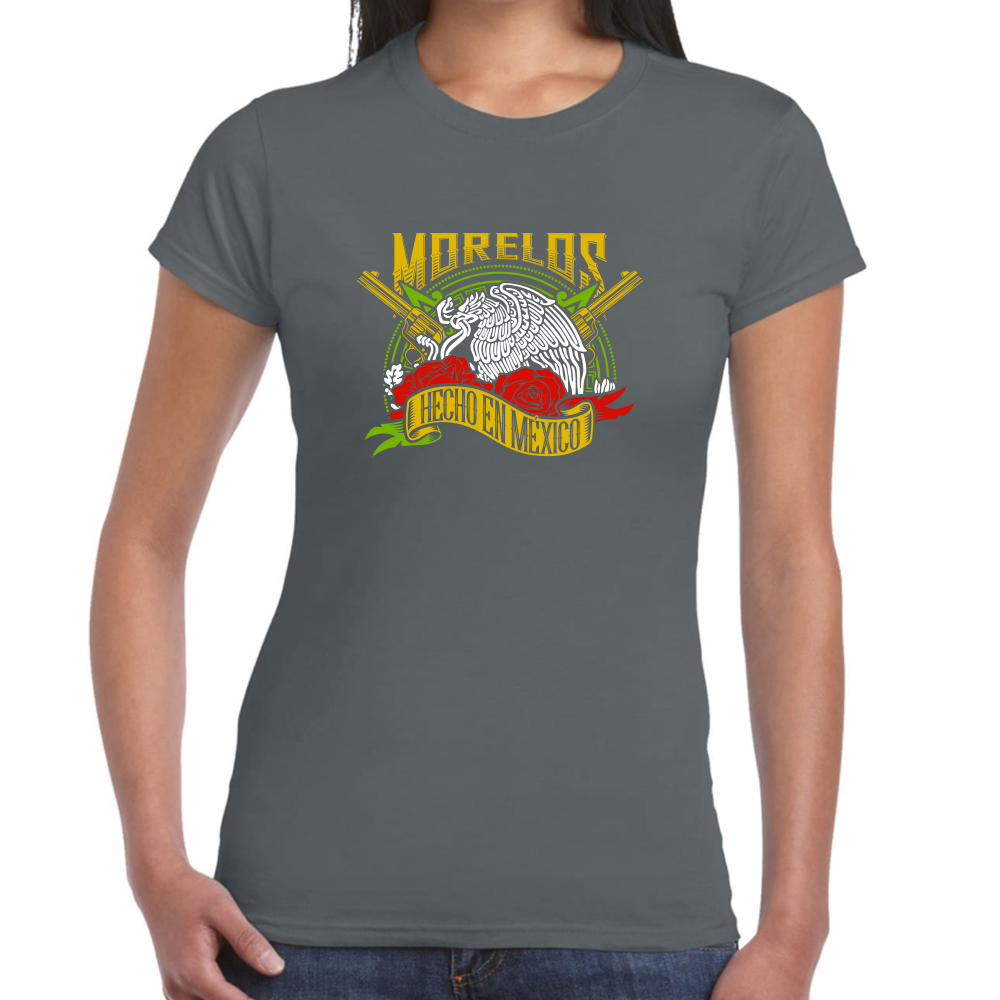 Playera Fiestas Patrias Hecho en Mexico Edo. Morelos Algodón Premium #0001994