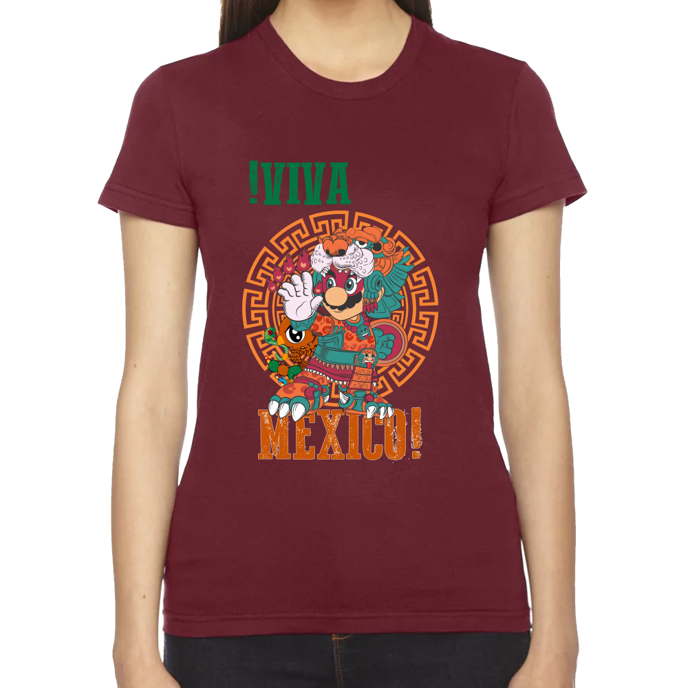 Playera Fiestas Patrias Viva México Mario Algodón Premium #0001995