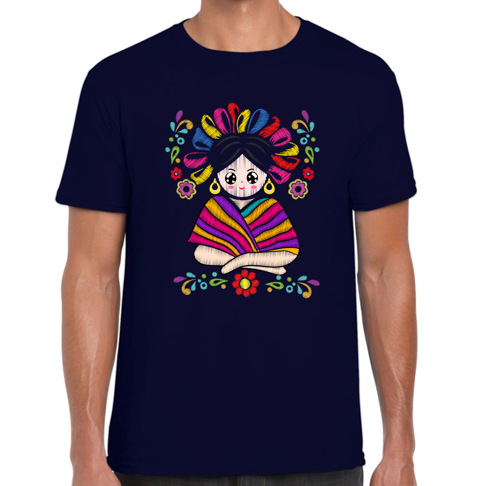 Playera Fiestas Patrias Viva México Muñeca Algodón Premium #0001996