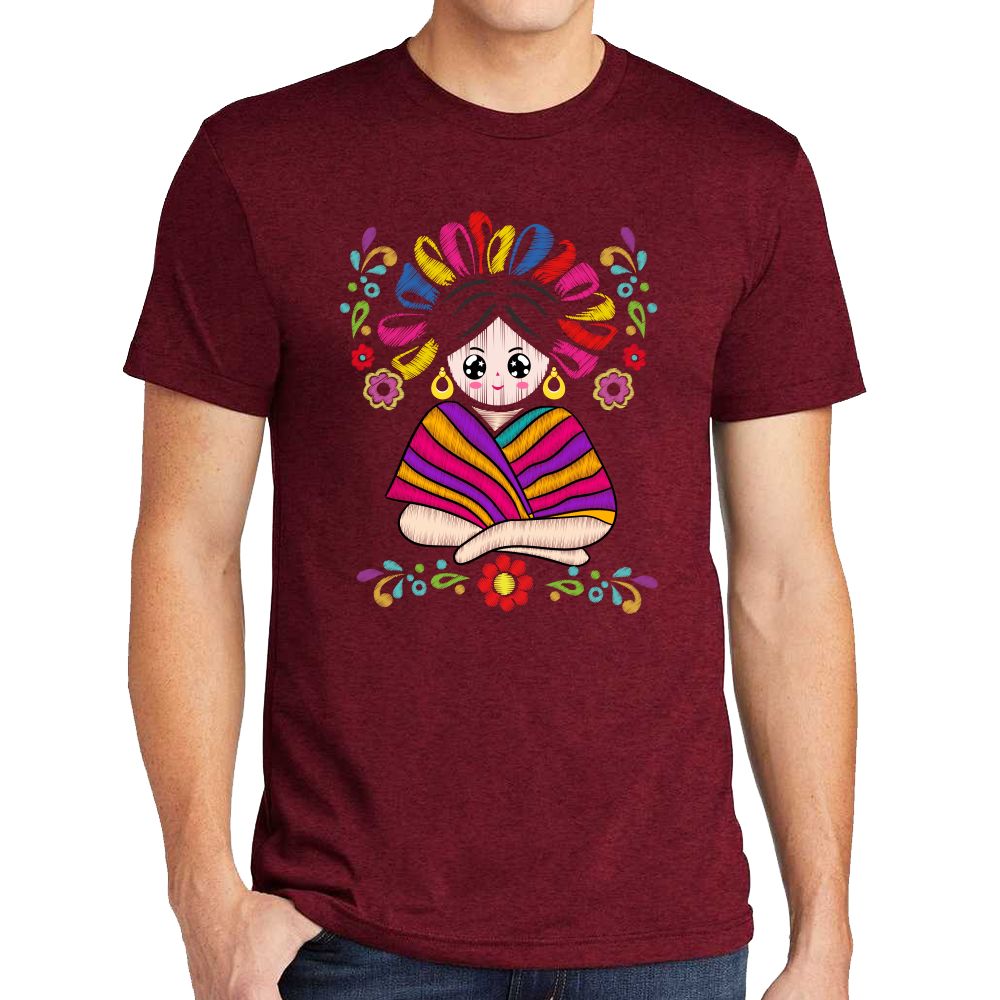 Playera Fiestas Patrias Viva México Muñeca Algodón Premium #0001996