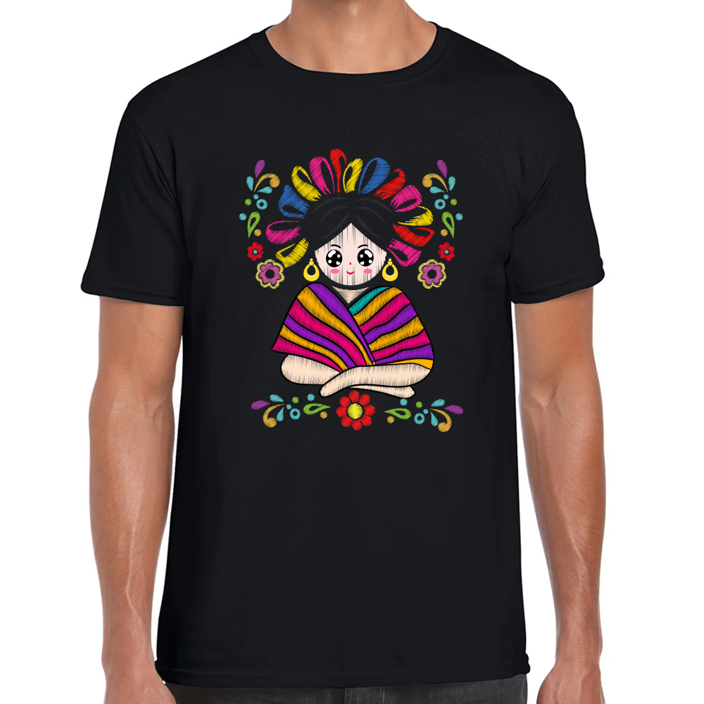 Playera Fiestas Patrias Viva México Muñeca Algodón Premium #0001996