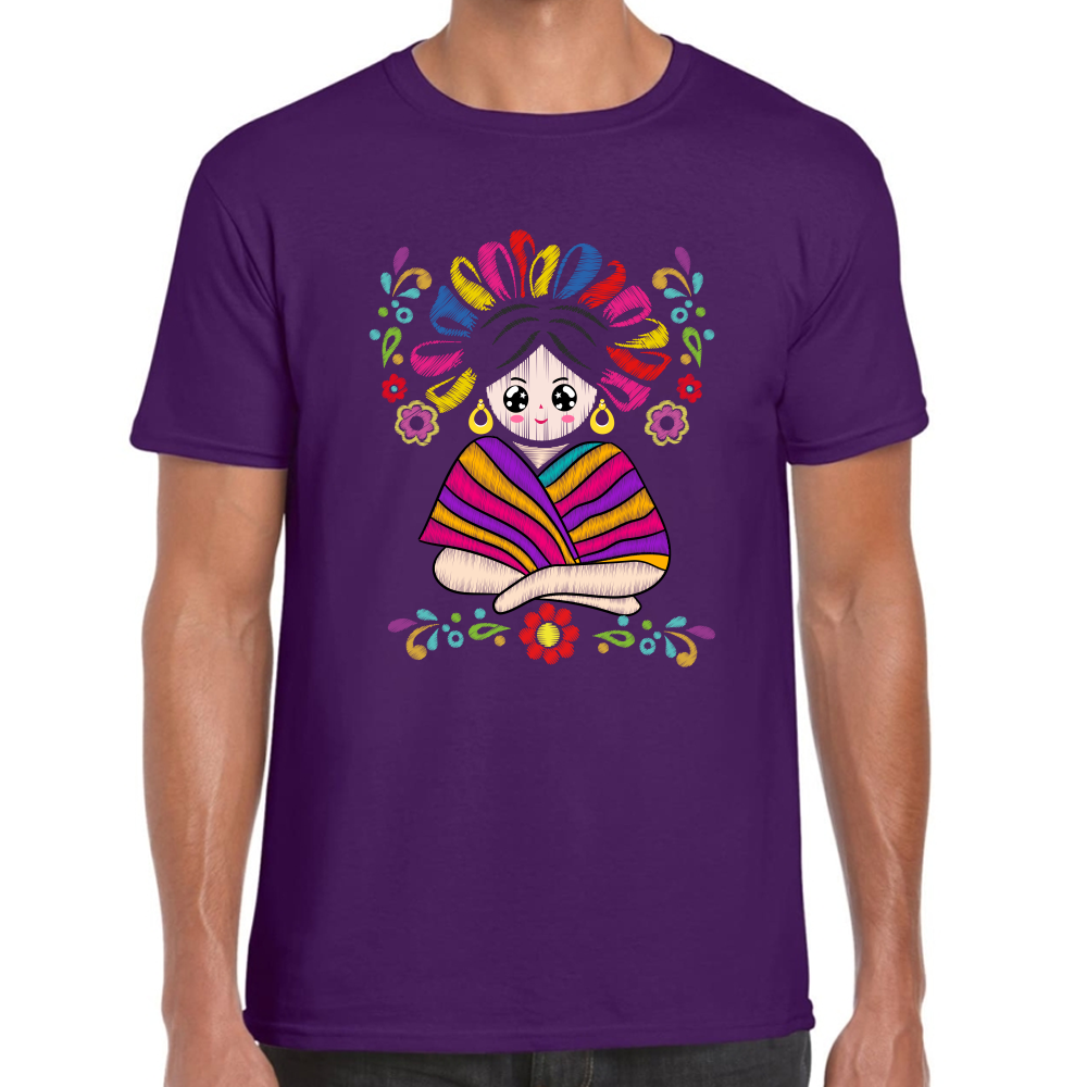 Playera Fiestas Patrias Viva México Muñeca Algodón Premium #0001996