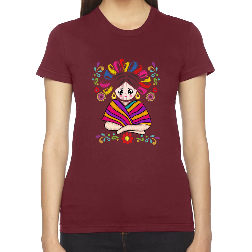 Playera Fiestas Patrias Viva México Muñeca Algodón Premium #0001996