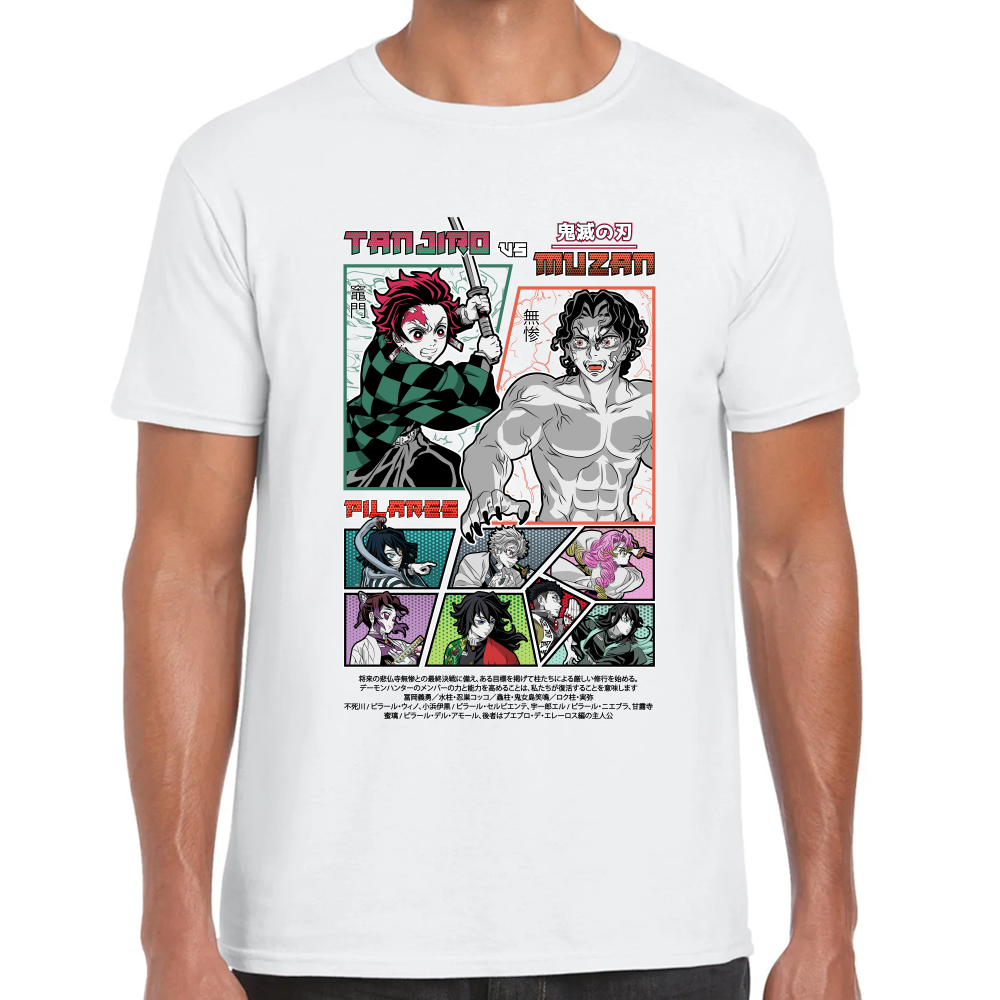 Playera Pilares vs Muzan Demon Slayer #0002004