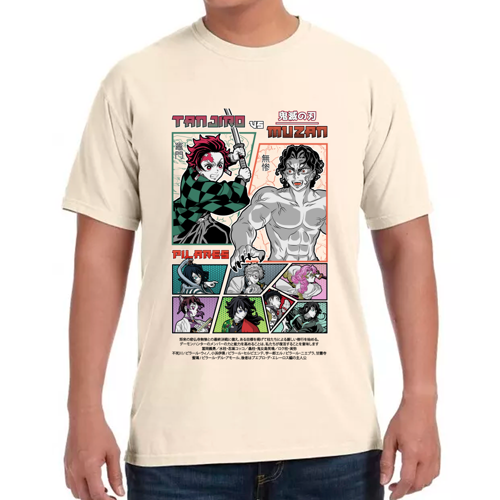 Playera Pilares vs Muzan Demon Slayer #0002004