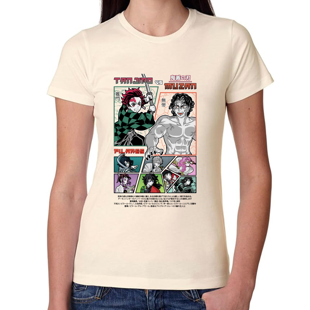 Playera Pilares vs Muzan Demon Slayer #0002004