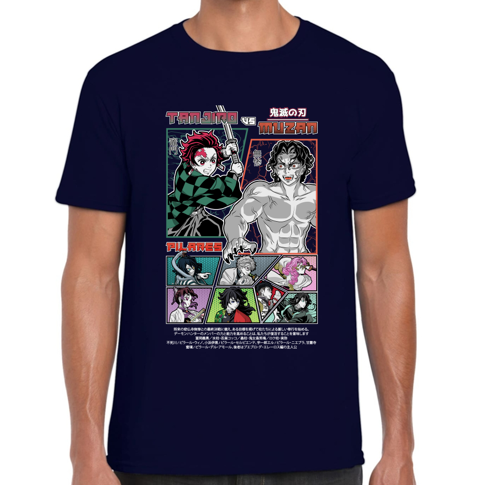 Playera Pilares vs Muzan Demon Slayer #0002004