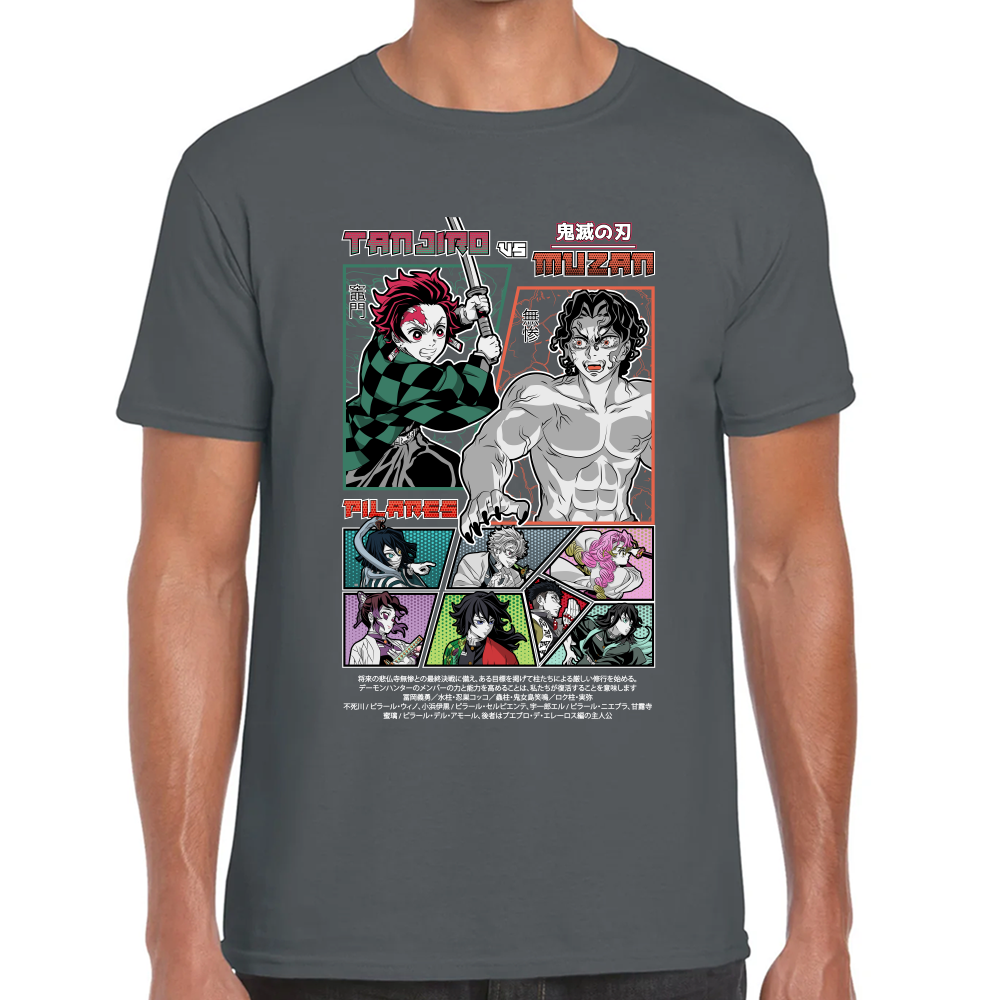 Playera Pilares vs Muzan Demon Slayer #0002004