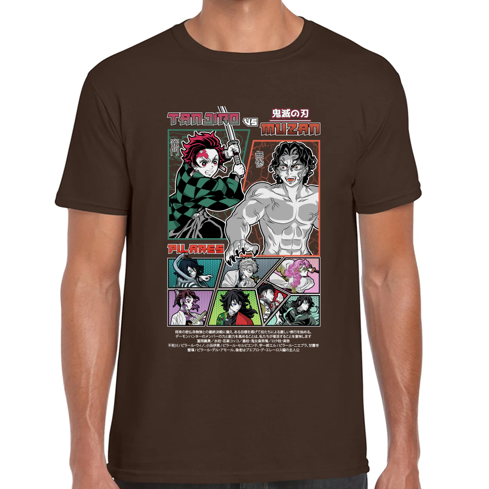 Playera Pilares vs Muzan Demon Slayer #0002004
