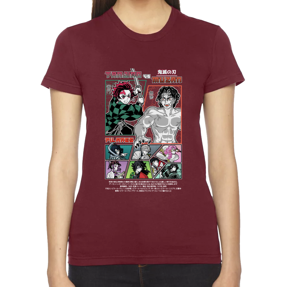 Playera Pilares vs Muzan Demon Slayer #0002004