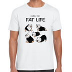 Playera Mascotas Bulldog Fat Live Algodón #0002007