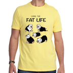 Playera Mascotas Bulldog Fat Live Algodón #0002007