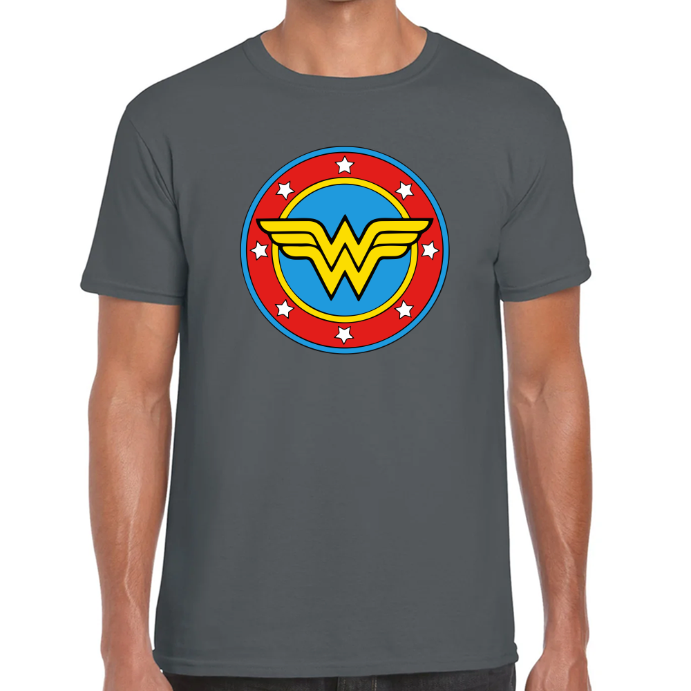 Playera Wonder Woman Escudo DC Comics Algodón #0002008