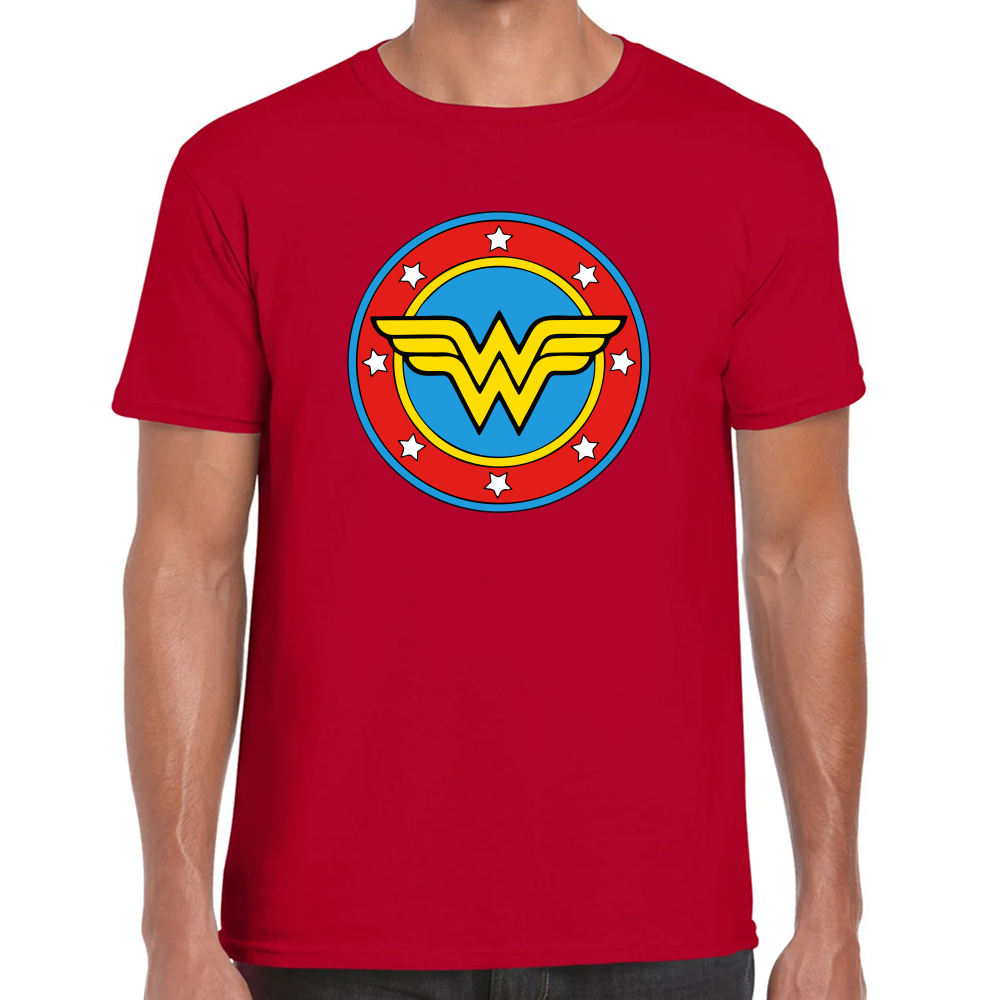 Playera Wonder Woman Escudo DC Comics Algodón #0002008