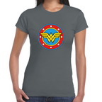 Playera Wonder Woman Escudo DC Comics Algodón #0002008
